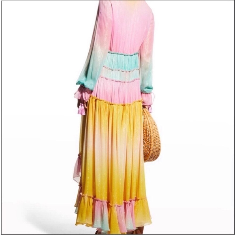 ROCOCO SAND Maxi Dress Summer Sequin Pastel High-Low - Picture 2 of 13